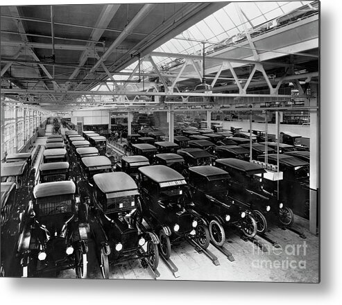 Model T Ford Metal Print featuring the photograph Ford Model Ts Ready For Delivery by Bettmann