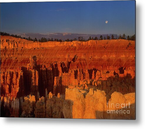 Dave Welling Metal Print featuring the photograph Full Moon Over Silent City Bryce Canyon National Park Utah by Dave Welling