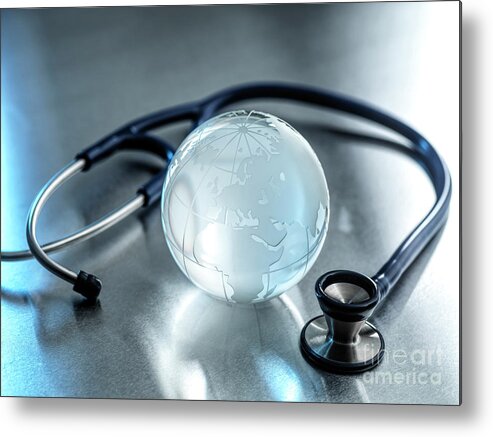 Pandemic Metal Print featuring the photograph Global Health by Tek Image/science Photo Library