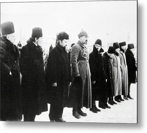 People Metal Print featuring the photograph Guard Of Honor Attending Funeral by Bettmann