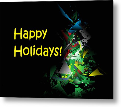 Digital Art Metal Print featuring the digital art Happy Holidays - 2018-1 by Ludwig Keck