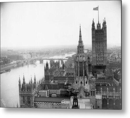 1950-1959 Metal Print featuring the photograph Houses Of Parliament by Sayers