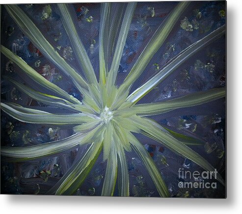 Abstract Metal Print featuring the painting I Am by Myrtle Joy