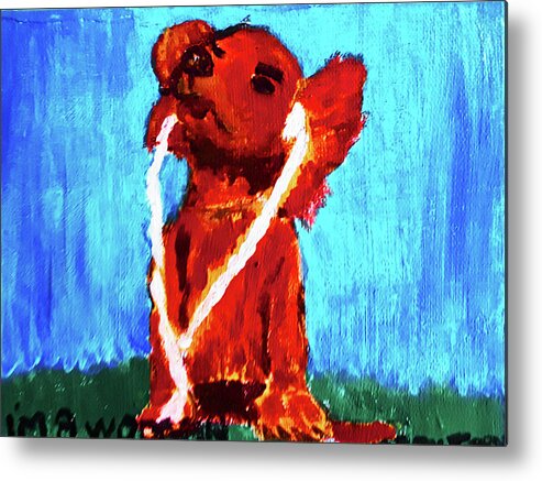 Pets Metal Print featuring the painting I'm A Woman by Gabby Tary