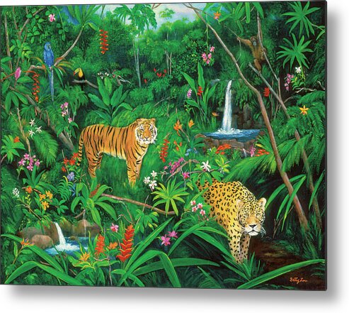 Jungle Metal Print featuring the painting Jungle by Betty Lou