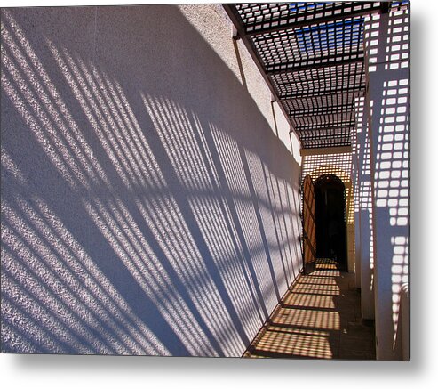 Shadows Metal Print featuring the photograph Lattice Shadows by Tom Gresham