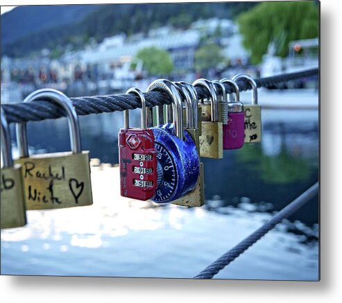 Love Metal Print featuring the photograph Love padlocks by Martin Smith