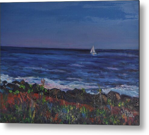 Maine Metal Print featuring the painting Maine by Beth Riso
