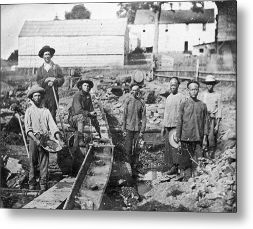 1850-1859 Metal Print featuring the photograph Mining And Miners by Fotosearch