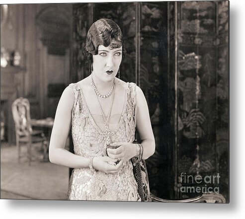 People Metal Print featuring the photograph Movie Still Of Gloria Swanson by Bettmann