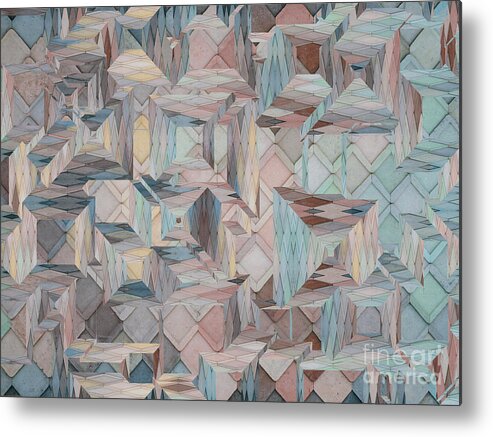 Pastels Metal Print featuring the digital art Multitudes - 01tc02g05 by Variance Collections