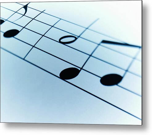 Sheet Music Metal Print featuring the photograph Music Notes by Adam Gault