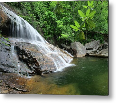 Nature Metal Print featuring the photograph NC Waterfall by Jerry Mann