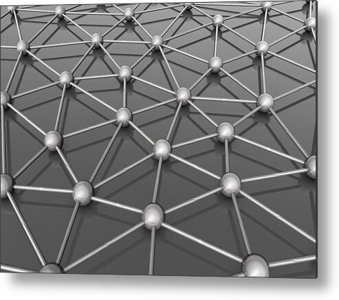 Curve Metal Print featuring the photograph Network Concept by Fatido