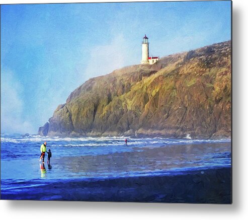 North Head Lighthouse Metal Print featuring the painting North Head Light House by Jeanette Mahoney