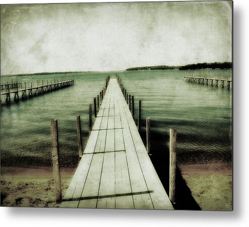 Ferris Wheel Metal Print featuring the photograph Okoboji Docks by Julie Hamilton