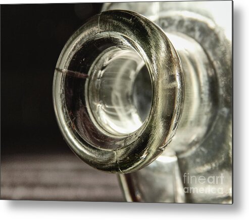 Glass Bottle Metal Print featuring the photograph Opening of Glass Bottle by Phil Perkins