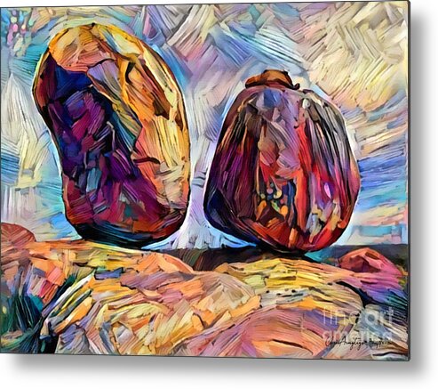Devils Marbles Metal Print featuring the digital art Outback Devils Marbles by Chris Armytage
