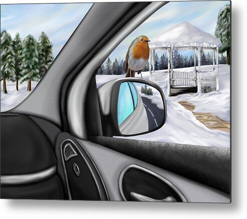Sunday Drive Metal Print featuring the digital art Passenger on a Sunday Drive by Mark Taylor