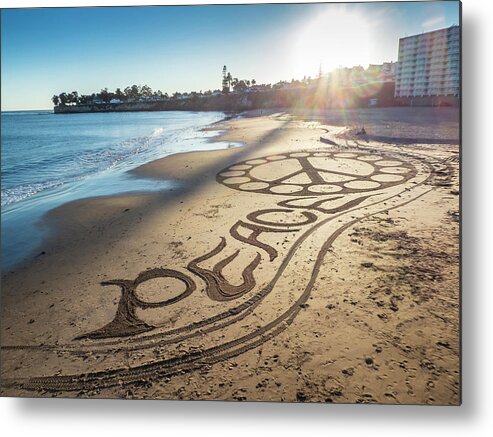 California Metal Print featuring the photograph Peace on Beach by Mary Lee Dereske