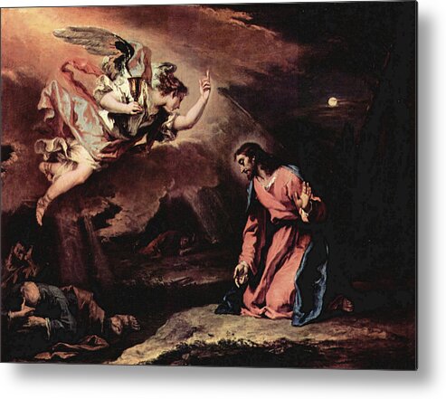 Sebastiano Ricci Metal Print featuring the painting Prayer of Christ on the Mount of Olives by Sebastiano Ricci