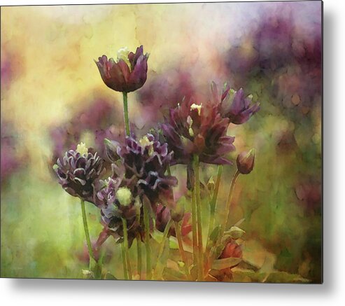Impressionist Metal Print featuring the photograph Purple Damsels 6480 IDP_2 by Steven Ward