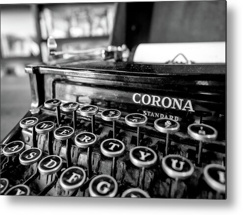 Smith Corona Metal Print featuring the photograph Qwerty by Kristine Hinrichs