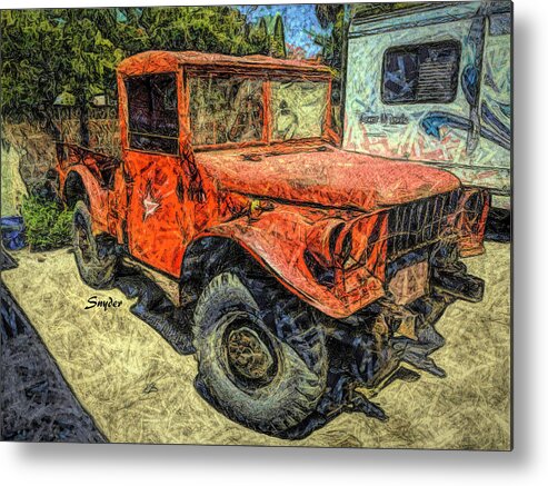 Red 4x4 Metal Print featuring the photograph Red 4x4 Profile by Floyd Snyder