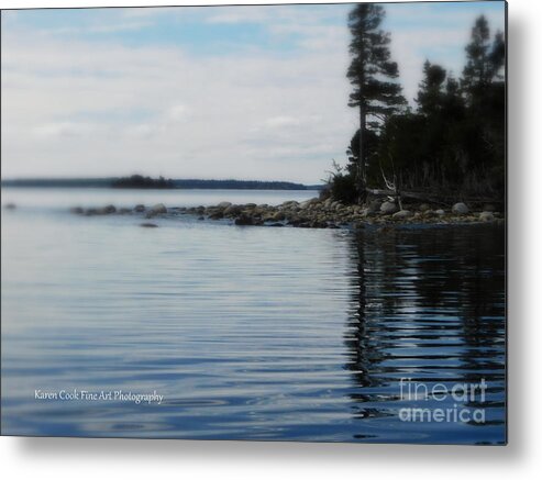 Reflections Of Isaac's Point Metal Print featuring the photograph Reflections of Isaac's Point by Karen Cook