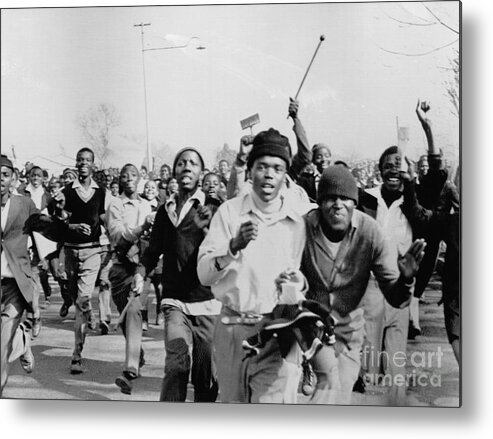 Young Men Metal Print featuring the photograph Rioting In Soweto by Bettmann