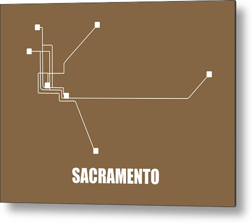 Sacramento Metal Print featuring the digital art Sacramento Subway Map 2 by Naxart Studio
