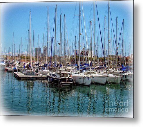 Spain Metal Print featuring the photograph Sailboats Galore by Sue Melvin