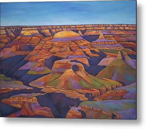 Grand Canyon Metal Print featuring the painting Shadows and Breezes by Johnathan Harris