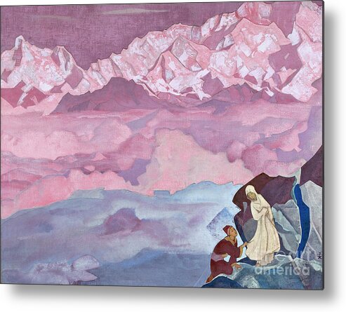 Himalayas Metal Print featuring the drawing She Who Leads, 1924. Artist Nicholas by Heritage Images