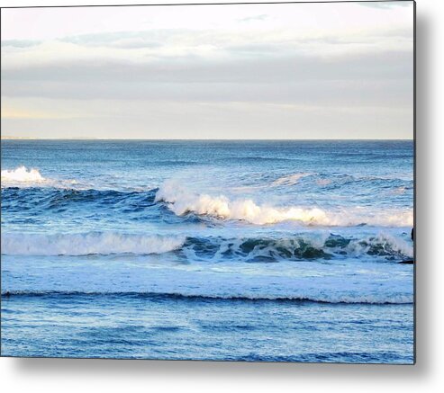 Waves Metal Print featuring the photograph - Short Sands, York ME by THERESA Nye