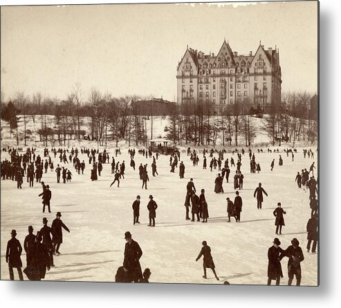 Apartment Metal Print featuring the photograph Skating In Central Park by The New York Historical Society