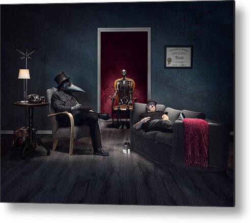 Alcohol Metal Print featuring the photograph Skeleton In The Closet by Petri Damstn