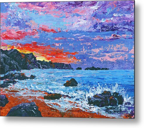  Hawaii Metal Print featuring the painting Slaughterhouse Beach by Darice Machel McGuire