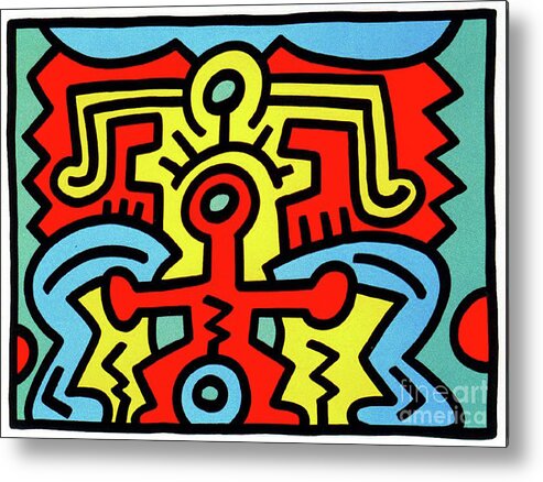 Haring Metal Print featuring the painting Spirit of Art by Haring