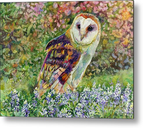 Owl Metal Print featuring the painting Spring Attraction by Hailey E Herrera