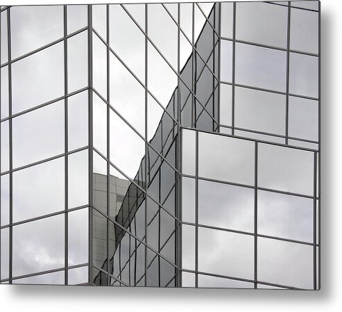 Outdoors Metal Print featuring the photograph Steel And Glass Building by Andrea Kennard Photography