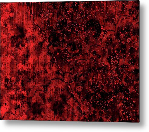 Red Metal Print featuring the digital art Stirring Passion by Brandi Untz