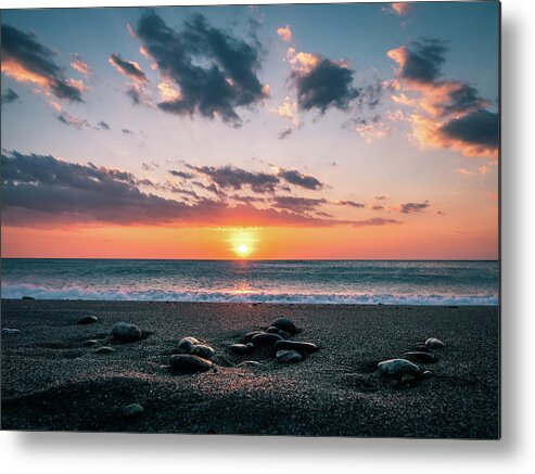Beach Metal Print featuring the photograph Stones - Paola, Italy - Seascape photography by Giuseppe Milo