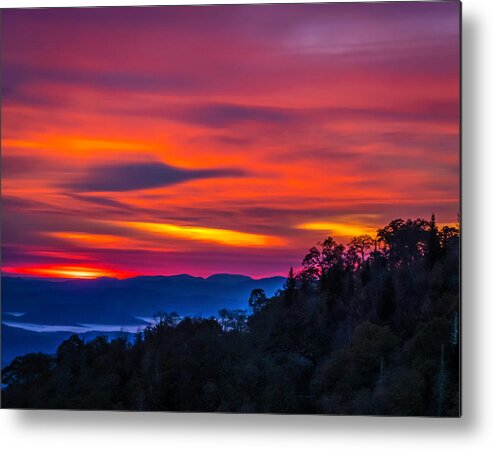 Blueridge Metal Print featuring the photograph Sunrise in the Smokies by Peggy Blackwell