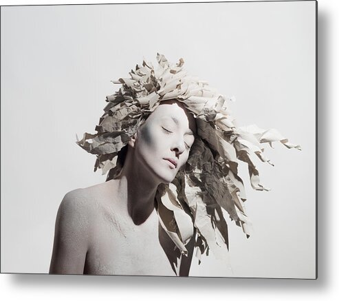 Paper Metal Print featuring the photograph Tear The Paper Hair II by Dimitar Dachev