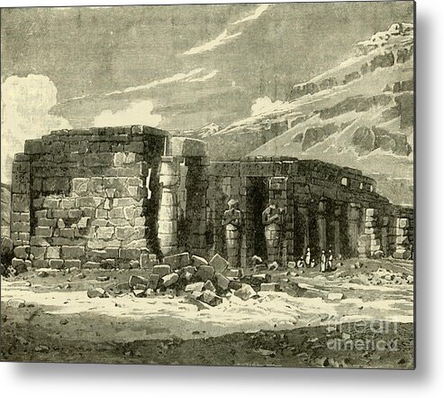 Rubble Metal Print featuring the drawing The Memnonium At Thebes by Print Collector
