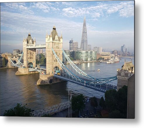 London Metal Print featuring the photograph Tower Bridge London by Peggy King