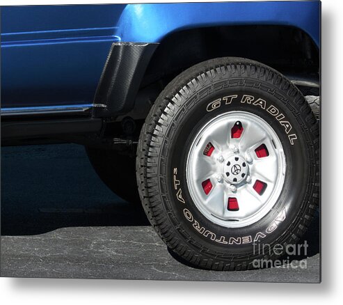 Restoration Metal Print featuring the photograph Toyota 4 Runner Red Accent by Amy Dundon