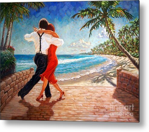 Tango Metal Print featuring the painting Tropical Tango by Janet McDonald