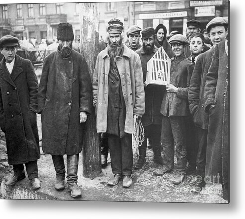 People Metal Print featuring the photograph Types Of Jewish Merchants In Poland by Bettmann